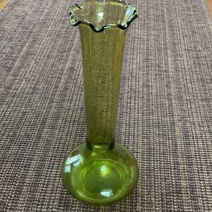 Elegant Green Glass Vase
